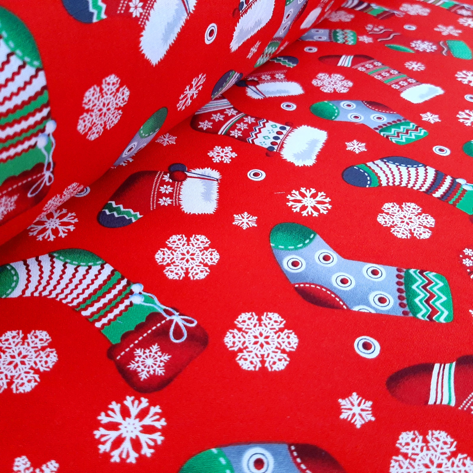 Weihnachtsstoff Christmas Stockings