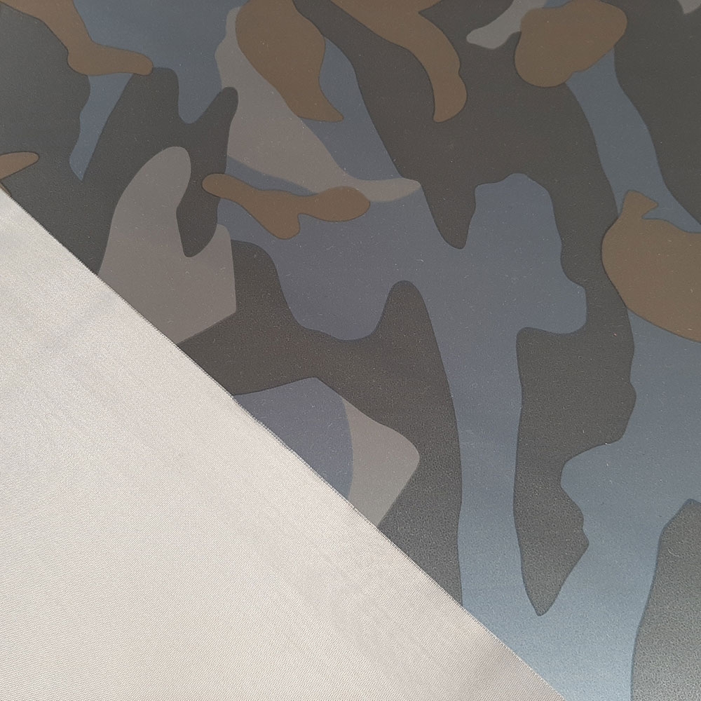 Selene - Reflektorstoff - Camouflage - per 10cm