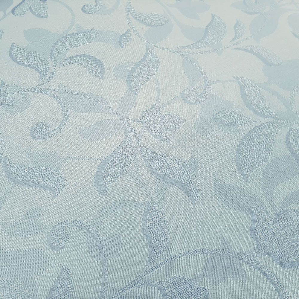 Jacquard Hanni – Vorhang- und Tischdeckenstoff - Kristallblau