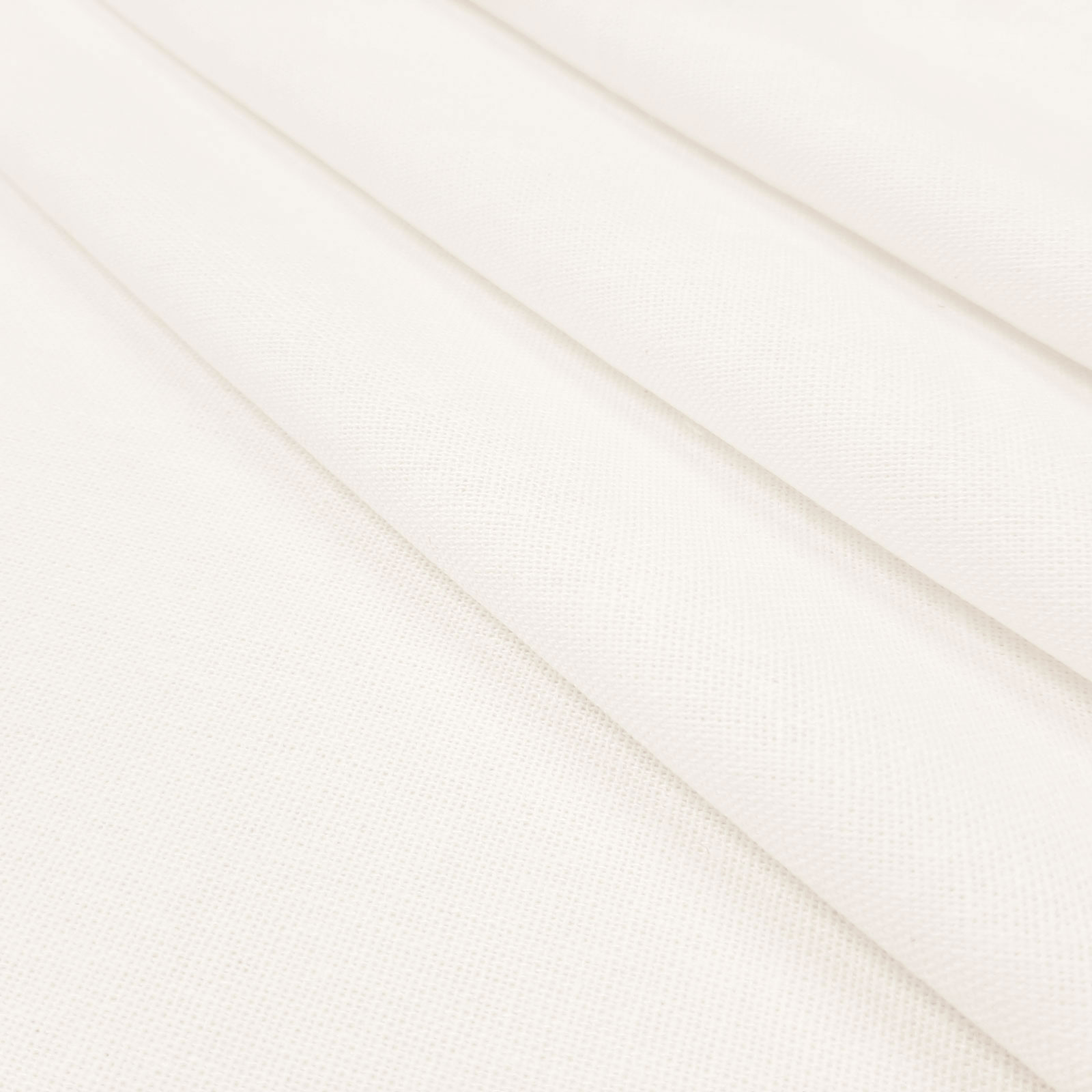 Bella – natürliches Leinen Baumwoll Gewebe -Leinen-Weiß