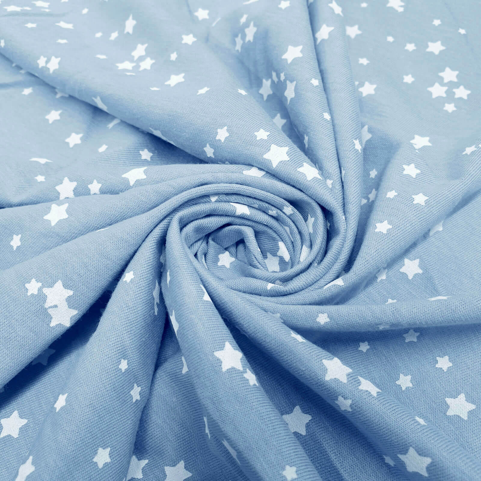 Felo - Baumwoll-Jersey mit Sternen - Hellblau